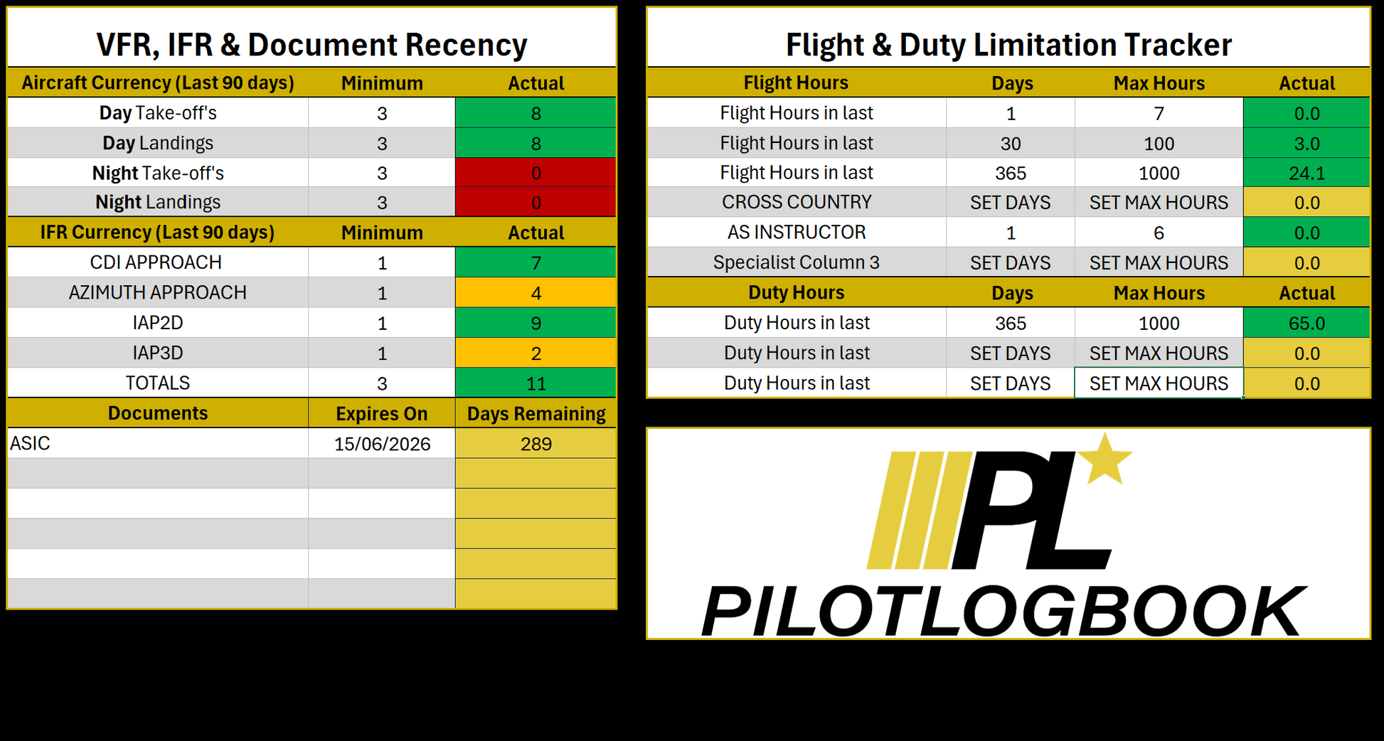 Electronic Pilotlogbook